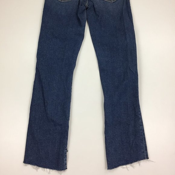 FRAME DENIM Barneys New York Beckett Wash Le High Straight Raw Step Hem Jeans - Picture 10 of 13